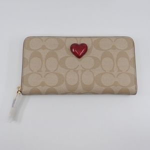 Coach Heart Accordion Zip Wallet - New - image 1